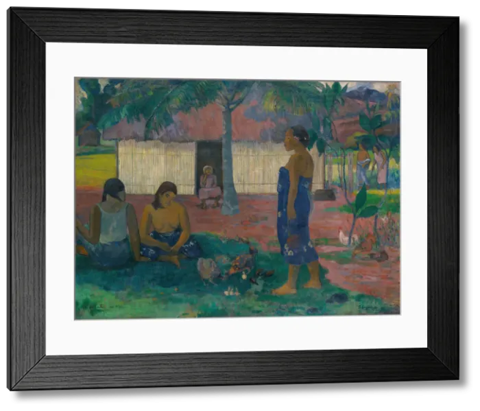 Framed Print : No te aha oe riri (Why Are You Angry?), 1896. Creator: Paul Gauguin Framed Print : No te aha oe riri (Why Are You Angry?), 1896. Creator: Paul Gauguin