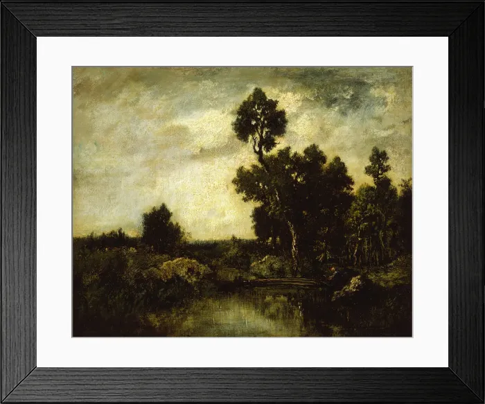 Framed Print : Landscape, c. 1850. Creator: Theodore Rousseau Framed Print : Landscape, c. 1850. Creator: Theodore Rousseau