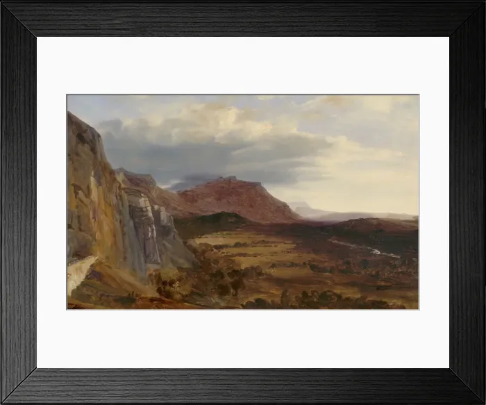 Framed Print : View of Saleve, near Geneva, 1834. Creator: Theodore Rousseau Framed Print : View of Saleve, near Geneva, 1834. Creator: Theodore Rousseau