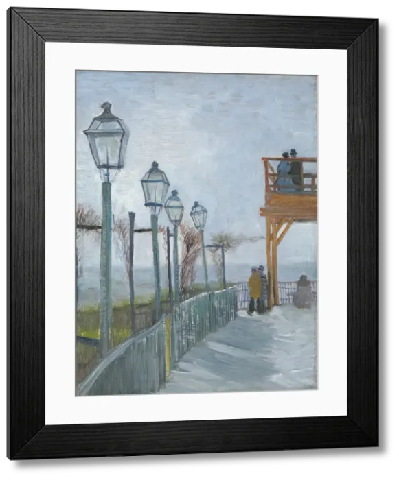 Framed Print : Terrace and Observation Deck at the Moulin de Blute-Fin, Montmartre, early 1887 Framed Print : Terrace and Observation Deck at the Moulin de Blute-Fin, Montmartre, early 1887
