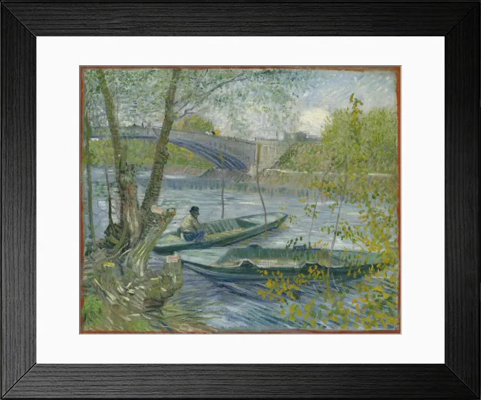 Framed Print : Fishing in Spring, the Pont de Clichy (Asnieres), 1887. Creator: Vincent van Gogh Framed Print : Fishing in Spring, the Pont de Clichy (Asnieres), 1887. Creator: Vincent van Gogh