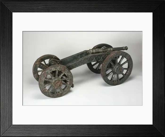 Framed Print : Model of a Bronze Field Cannon, Austria, late 17th century, possibly late 18th century