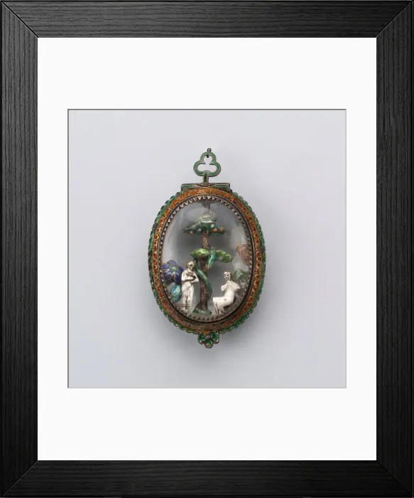 Framed Print : Pendant with Adam and Eve, Vienna, 18th / 19th century. Creator: Unknown Framed Print : Pendant with Adam and Eve, Vienna, 18th / 19th century. Creator: Unknown
