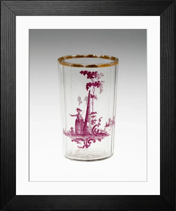 Framed Print : Beaker, Bohemia, c. 1750. Creator: Bohemia Glass Framed Print : Beaker, Bohemia, c. 1750. Creator: Bohemia Glass