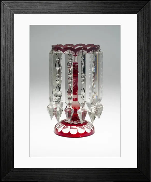 Framed Print : Candelabra, Bohemia, c. 1840 / 50. Creator: Bohemia Glass Framed Print : Candelabra, Bohemia, c. 1840 / 50. Creator: Bohemia Glass