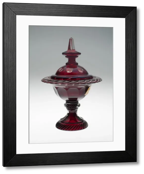 Framed Print : Compote, , c. 1850 / 70. Creator: Bohemia Glass Framed Print : Compote, , c. 1850 / 70. Creator: Bohemia Glass