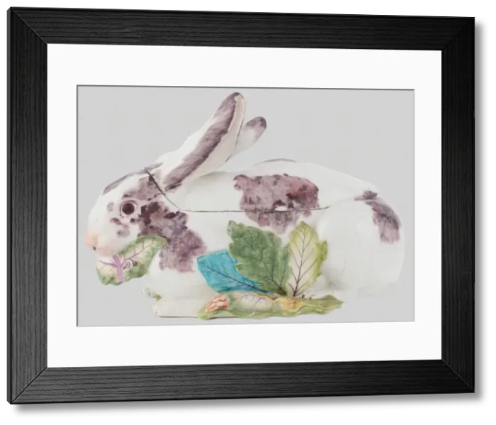 Framed Print : Tureen in the form of a Rabbit, Chelsea, 1755 / 56. Creator: Chelsea Porcelain Manufactory Framed Print : Tureen in the form of a Rabbit, Chelsea, 1755 / 56. Creator: Chelsea Porcelain Manufactory