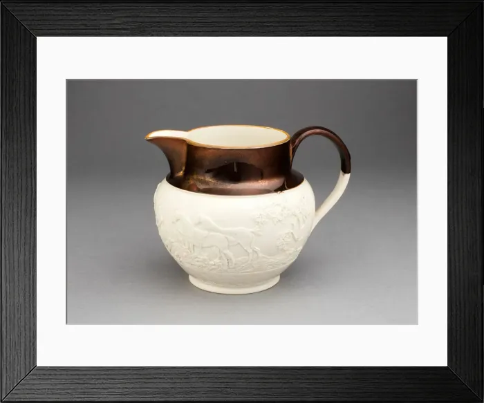 Framed Print : Pitcher, Staffordshire, c. 1830. Creator: Staffordshire Potteries Framed Print : Pitcher, Staffordshire, c. 1830. Creator: Staffordshire Potteries