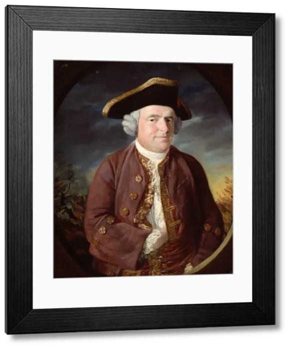 Framed Print : Portrait of a Man in a Tricorn Hat, 1767. Creator: John Russell Framed Print : Portrait of a Man in a Tricorn Hat, 1767. Creator: John Russell