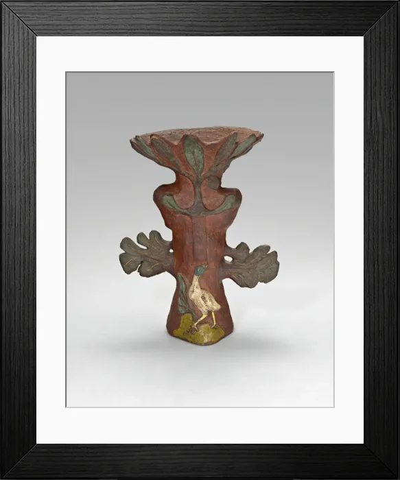 Framed Print : Vase in the Form of a Tropical Plant with Bird and Deity, 1887 / 88. Creator: Paul Gauguin Framed Print : Vase in the Form of a Tropical Plant with Bird and Deity, 1887 / 88. Creator: Paul Gauguin
