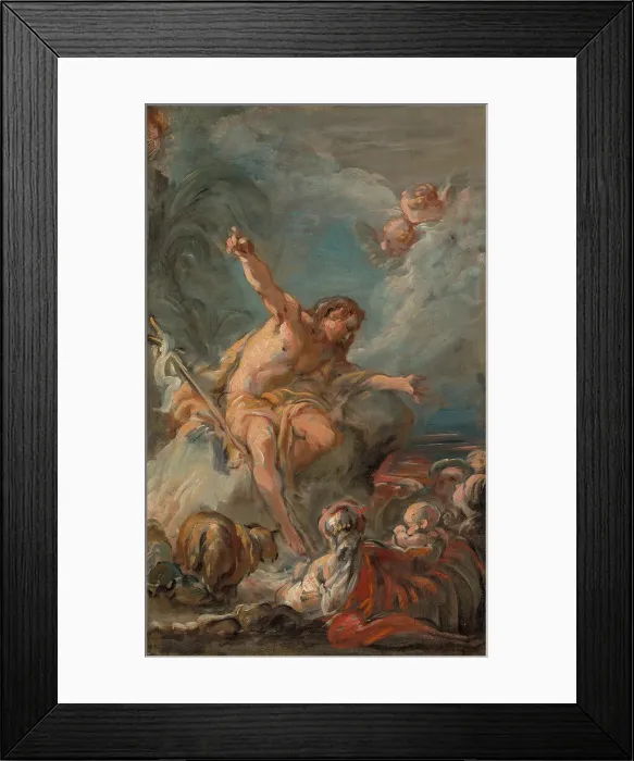 Framed Print : Saint John the Baptist Preaching in the Desert, 1758 / 64. Creator: Jean-Baptiste Deshays Framed Print : Saint John the Baptist Preaching in the Desert, 1758 / 64. Creator: Jean-Baptiste Deshays