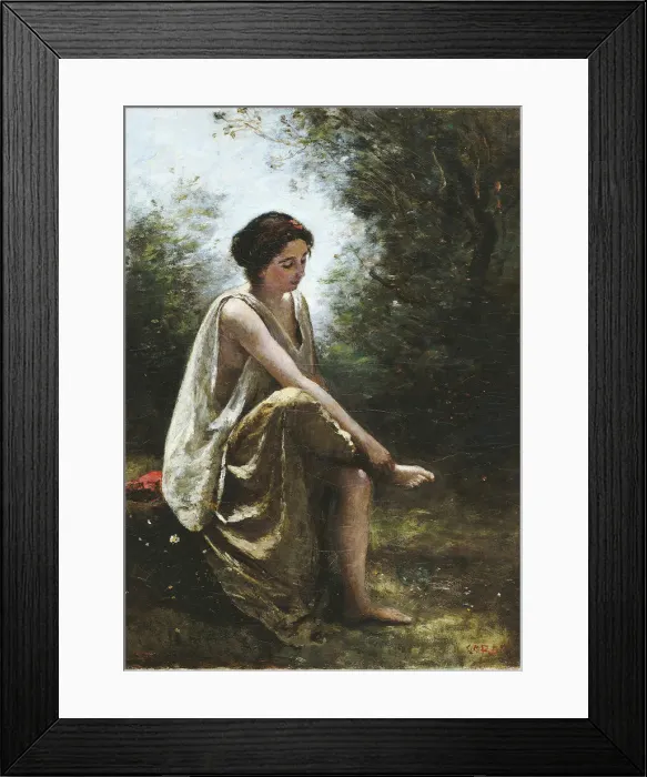 Framed Print : Wounded Eurydice, 1868 / 70. Creator: Jean-Baptiste-Camille Corot Framed Print : Wounded Eurydice, 1868 / 70. Creator: Jean-Baptiste-Camille Corot