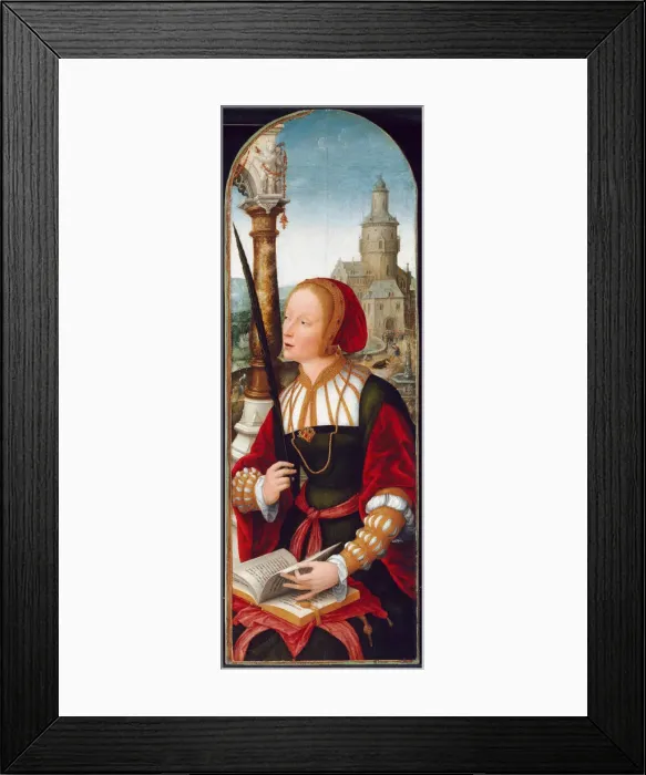 Framed Print : Saint Barbara, c. 1520. Creator: Jean Bellegambe Framed Print : Saint Barbara, c. 1520. Creator: Jean Bellegambe