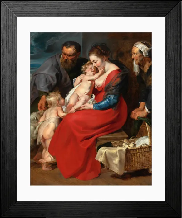 Framed Print : The Holy Family with Saints Elizabeth and John the Baptist, c. 1615 Framed Print : The Holy Family with Saints Elizabeth and John the Baptist, c. 1615