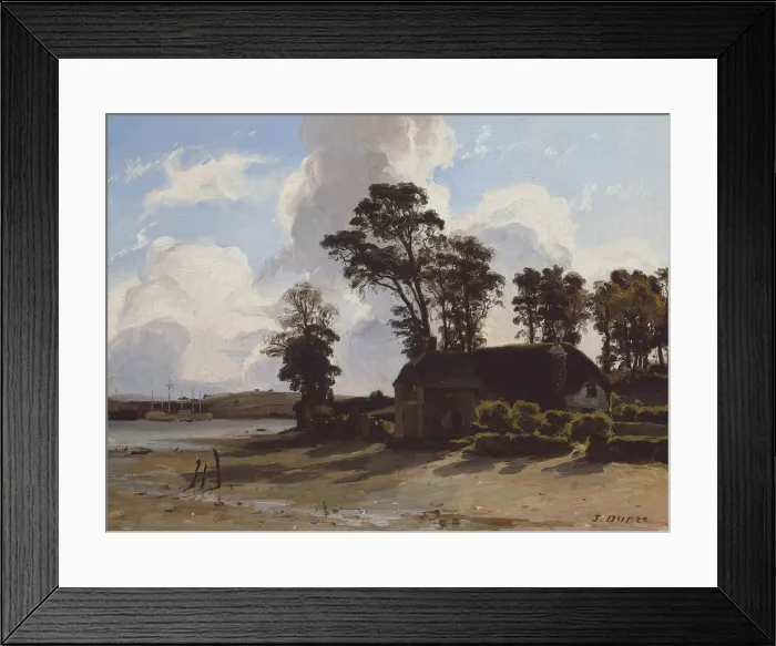 Framed Print : The Estuary Farm, 1830  /  35. Creator: Jules Dupré