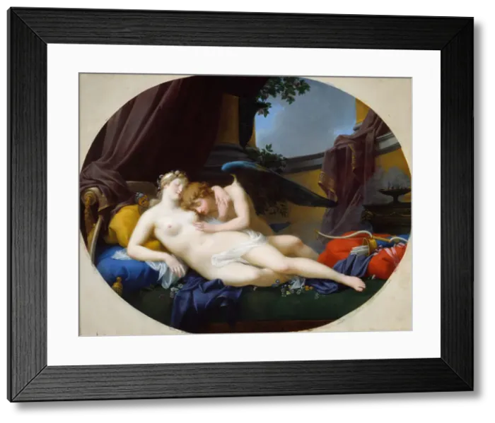 Framed Print : Cupid and Psyche, 1828. Creator: Jean-Baptiste Regnault Framed Print : Cupid and Psyche, 1828. Creator: Jean-Baptiste Regnault