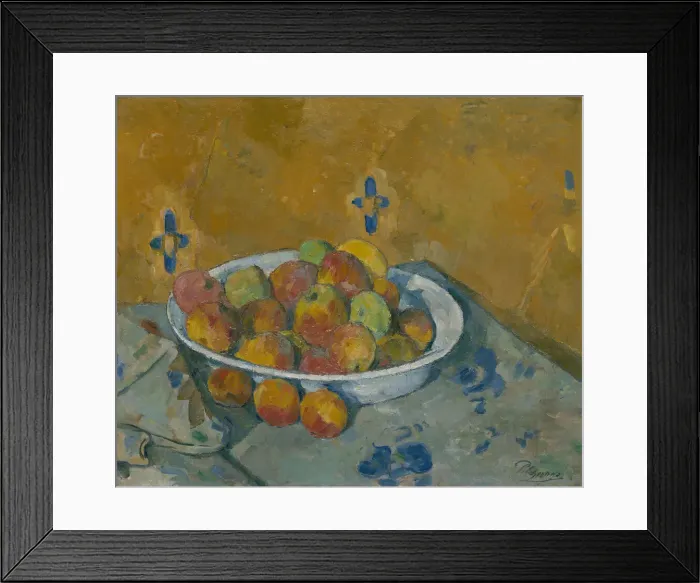 Framed Print : The Plate of Apples, c. 1877. Creator: Paul Cezanne Framed Print : The Plate of Apples, c. 1877. Creator: Paul Cezanne