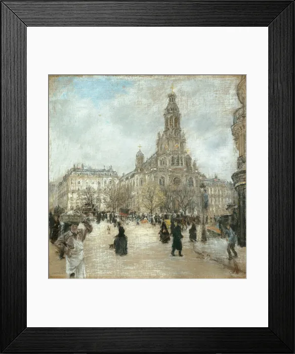Framed Print : Place de la Trinite, Paris, c. 1886. Creator: Jean Francois Raffaelli
