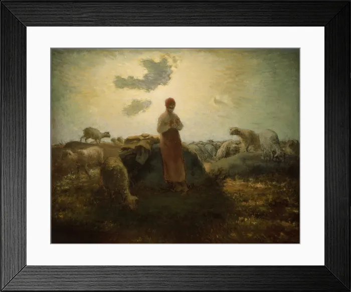 Framed Print : The Keeper of the Herd, 1871 / 74. Creator: Jean Francois Millet Framed Print : The Keeper of the Herd, 1871 / 74. Creator: Jean Francois Millet