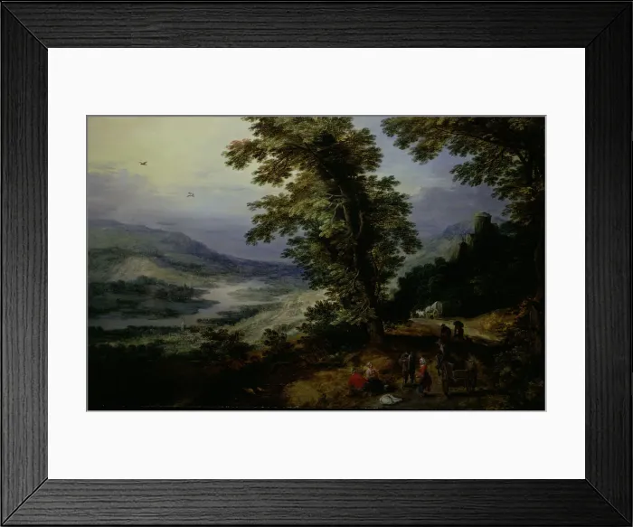 Framed Print : Mountain Road with Travelers, c. 1610 / 25. Creator: Joos de Momper, the younger Framed Print : Mountain Road with Travelers, c. 1610 / 25. Creator: Joos de Momper, the younger