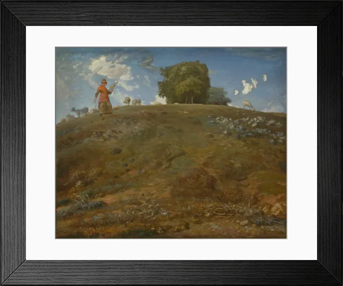 Framed Print : In the Auvergne, 1866 / 69. Creator: Jean Francois Millet Framed Print : In the Auvergne, 1866 / 69. Creator: Jean Francois Millet