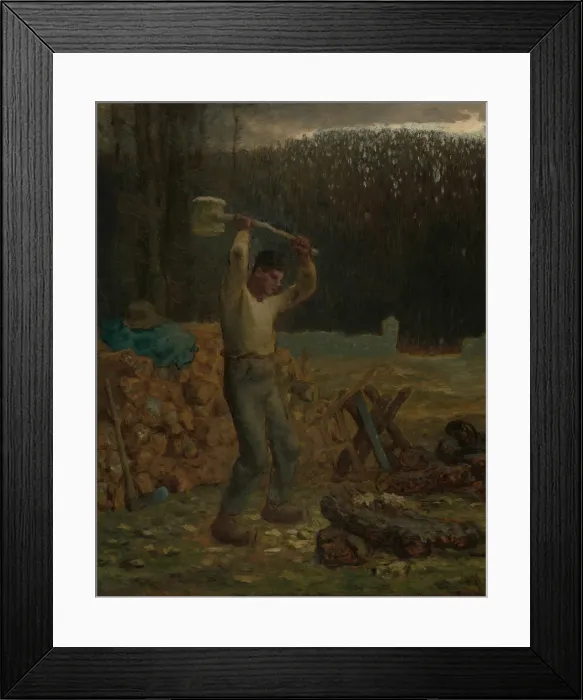 Framed Print : The Woodchopper, 1858 / 66. Creator: Jean Francois Millet Framed Print : The Woodchopper, 1858 / 66. Creator: Jean Francois Millet