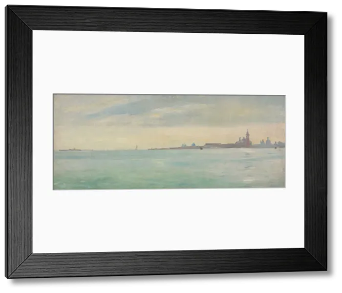 Framed Print : Venice Seen from the Public Garden, 1873. Creator: Jean Lecomte du Nouy Framed Print : Venice Seen from the Public Garden, 1873. Creator: Jean Lecomte du Nouy
