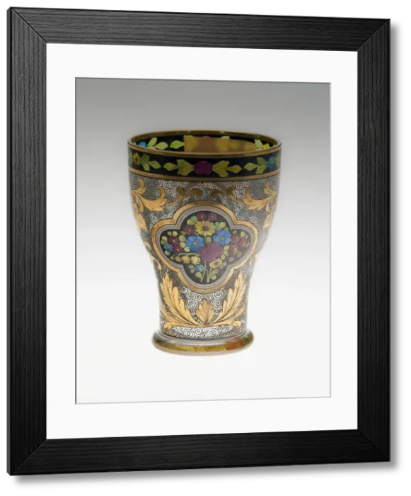 Framed Print : Beaker, Bohemia, c. 1830 / 50. Creator: Bohemia Glass Framed Print : Beaker, Bohemia, c. 1830 / 50. Creator: Bohemia Glass