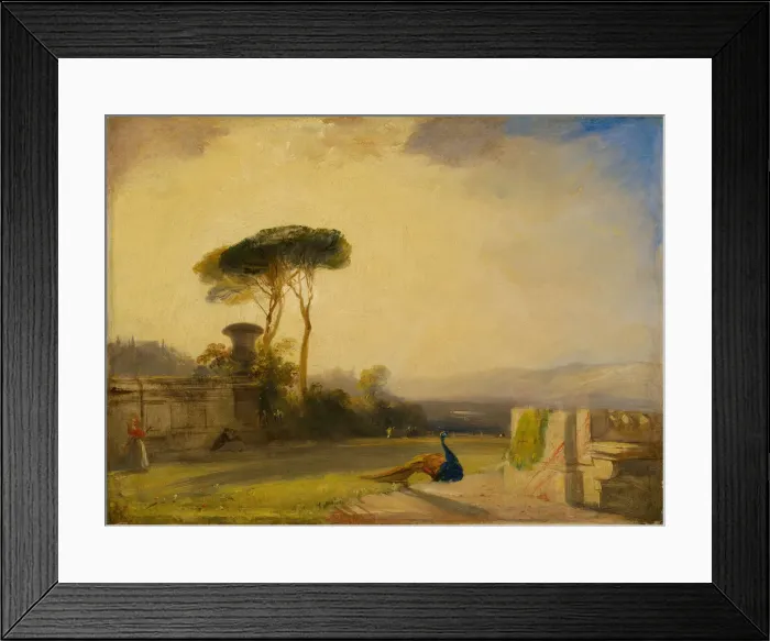 Framed Print : View on the Grounds of a Villa near Florence, 1826. Creator: Richard Parkes Bonington Framed Print : View on the Grounds of a Villa near Florence, 1826. Creator: Richard Parkes Bonington