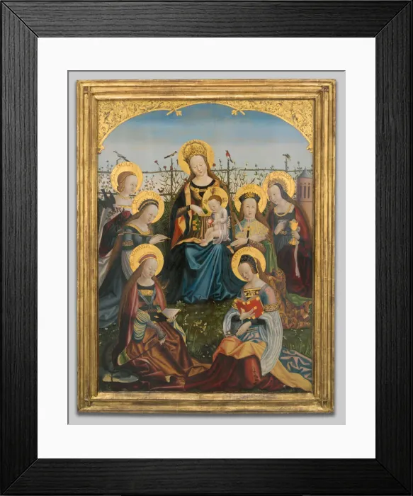 Framed Print : Triptych of the Virgin and Child with Saints, 1505 / 15. Creator: Unknown Framed Print : Triptych of the Virgin and Child with Saints, 1505 / 15. Creator: Unknown