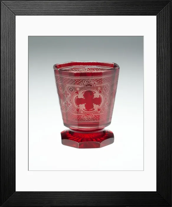 Framed Print : Beaker, Bohemia, c. 1850 / 70. Creator: Bohemia Glass Framed Print : Beaker, Bohemia, c. 1850 / 70. Creator: Bohemia Glass