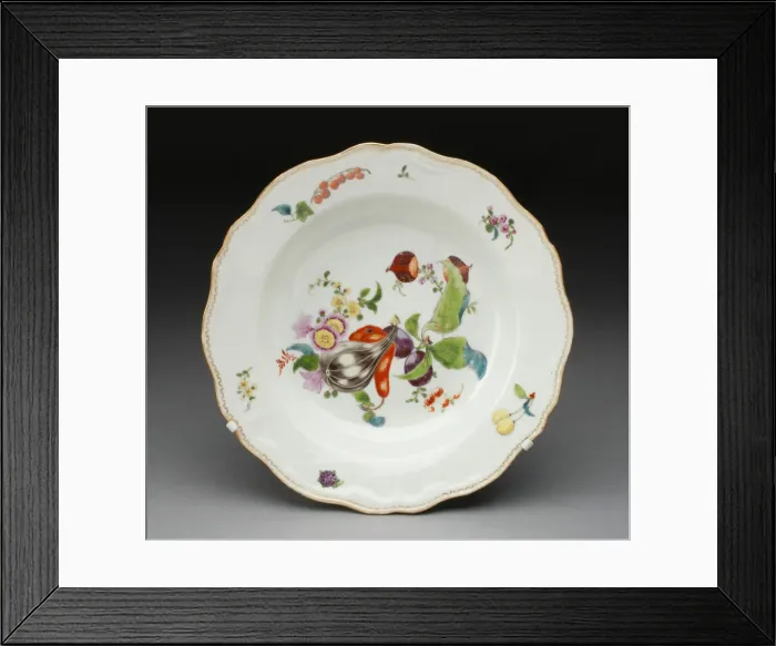Framed Print : Soup Bowl, Jingdezhen, c. 1750. Creator: Jingdezhen Porcelain Framed Print : Soup Bowl, Jingdezhen, c. 1750. Creator: Jingdezhen Porcelain