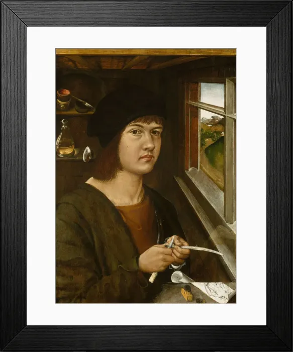 Framed Print : Portrait of a Young Artist, c. 1500. Creator: Unknown Framed Print : Portrait of a Young Artist, c. 1500. Creator: Unknown