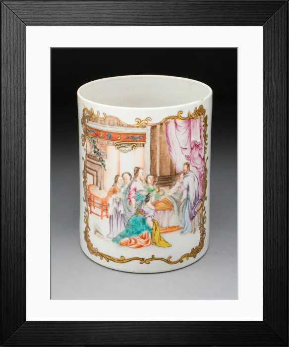Framed Print : Tankard, Jingdezhen, 1750 / 75. Creator: Jingdezhen Porcelain Framed Print : Tankard, Jingdezhen, 1750 / 75. Creator: Jingdezhen Porcelain