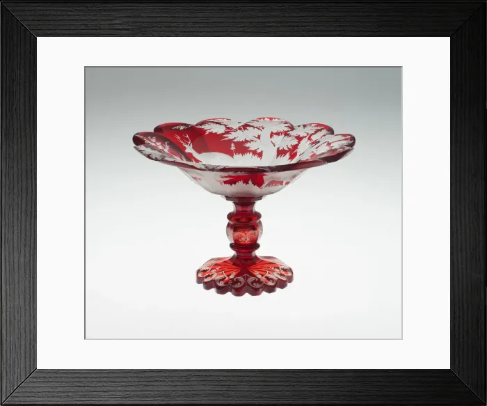 Framed Print : Compote, Bohemia, c. 1850. Creator: Bohemia Glass Framed Print : Compote, Bohemia, c. 1850. Creator: Bohemia Glass