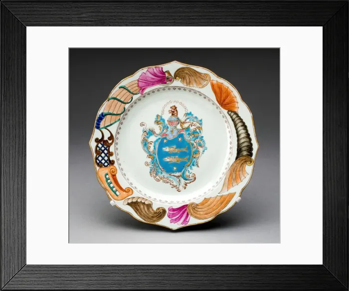Framed Print : Plate, Jingdezhen, c. 1723 / 40. Creator: Jingdezhen Porcelain Framed Print : Plate, Jingdezhen, c. 1723 / 40. Creator: Jingdezhen Porcelain