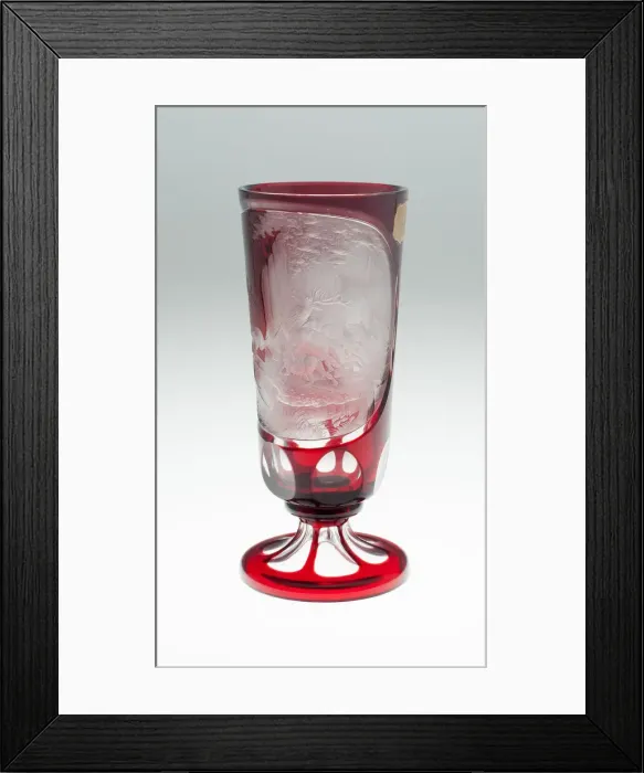 Framed Print : Tall Beaker, Bohemia, c. 1850 / 75. Creator: Bohemia Glass Framed Print : Tall Beaker, Bohemia, c. 1850 / 75. Creator: Bohemia Glass