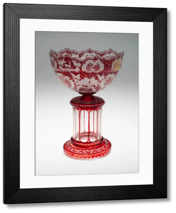 Framed Print : Centerpiece, Bohemia, c. 1840 / 50. Creator: Bohemia Glass Framed Print : Centerpiece, Bohemia, c. 1840 / 50. Creator: Bohemia Glass