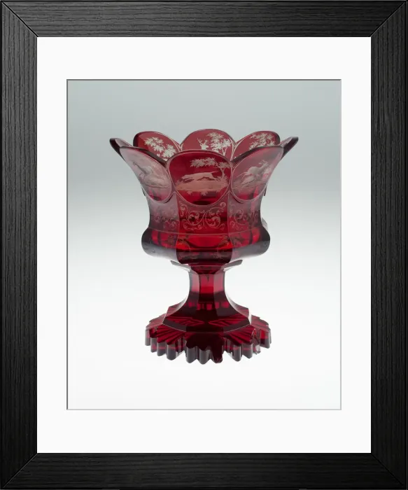 Framed Print : Compote, Bohemia, c. 1850. Creator: Bohemia Glass Framed Print : Compote, Bohemia, c. 1850. Creator: Bohemia Glass