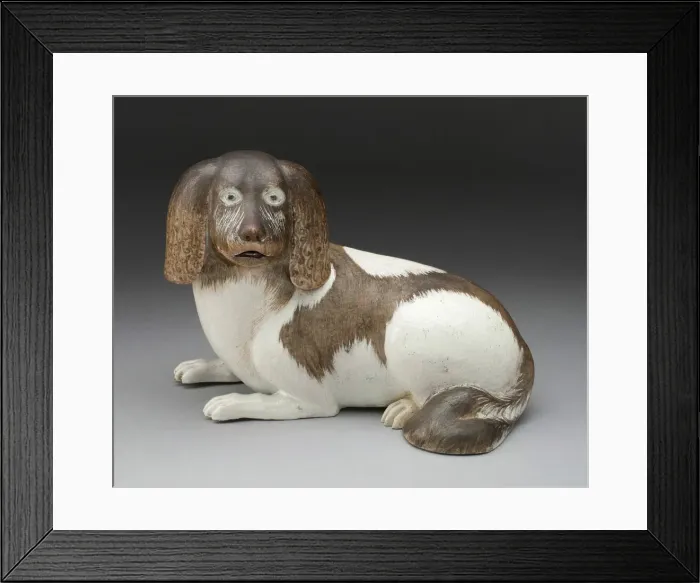Framed Print : Spaniel, Jingdezhen, c. 1760. Creator: Jingdezhen Porcelain Framed Print : Spaniel, Jingdezhen, c. 1760. Creator: Jingdezhen Porcelain