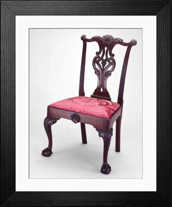 Framed Print : Side Chair, 1750 / 55. Creator: Unknown Framed Print : Side Chair, 1750 / 55. Creator: Unknown