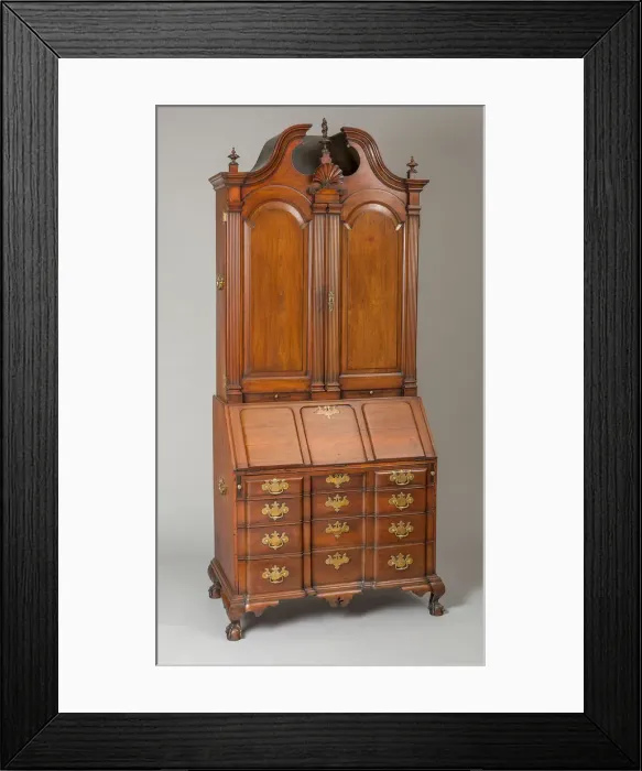 Framed Print : Desk and Bookcase, 1760 / 70. Creator: Unknown Framed Print : Desk and Bookcase, 1760 / 70. Creator: Unknown