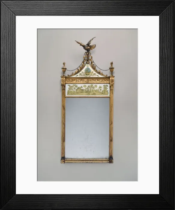 Framed Print : Looking Glass, 1790 / 1810. Creator: Unknown Framed Print : Looking Glass, 1790 / 1810. Creator: Unknown