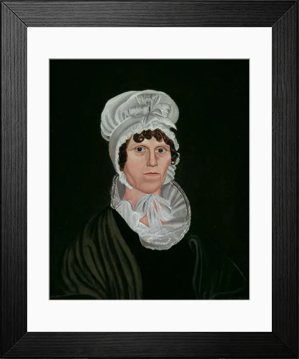 Framed Print : Woman in Black, 1820 / 40. Creator: Unknown Framed Print : Woman in Black, 1820 / 40. Creator: Unknown