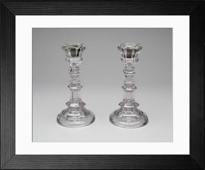 Framed Print : Pair of Candlesticks, 1860 / 1900. Creator: Unknown Framed Print : Pair of Candlesticks, 1860 / 1900. Creator: Unknown