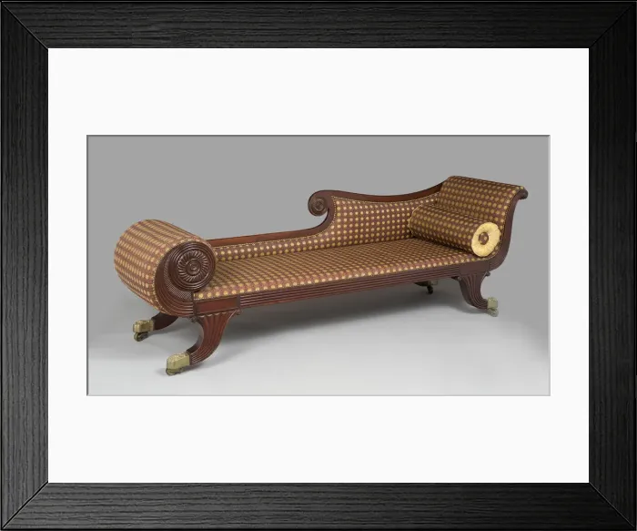 Framed Print : Grecian Couch, 1825 / 40. Creator: Unknown Framed Print : Grecian Couch, 1825 / 40. Creator: Unknown