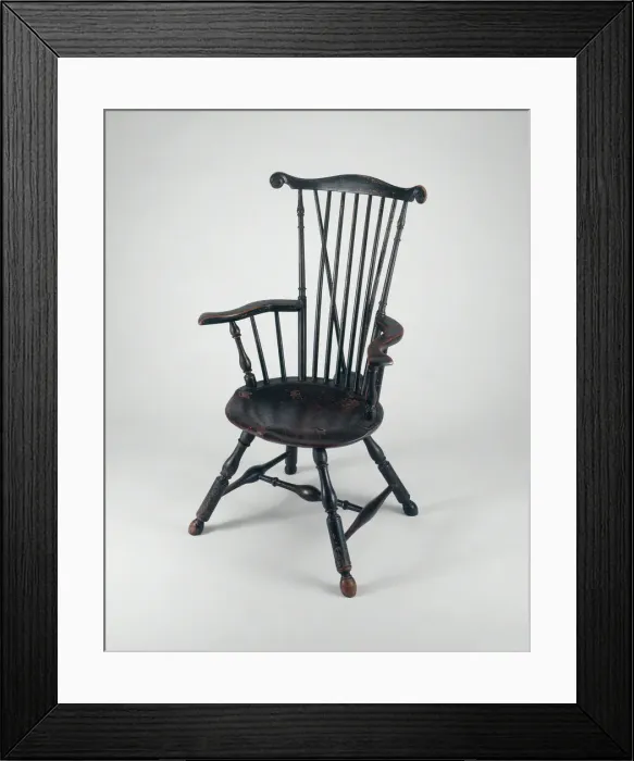 Framed Print : Fan-Back Windsor Chair, 1760 / 70. Creator: Unknown Framed Print : Fan-Back Windsor Chair, 1760 / 70. Creator: Unknown