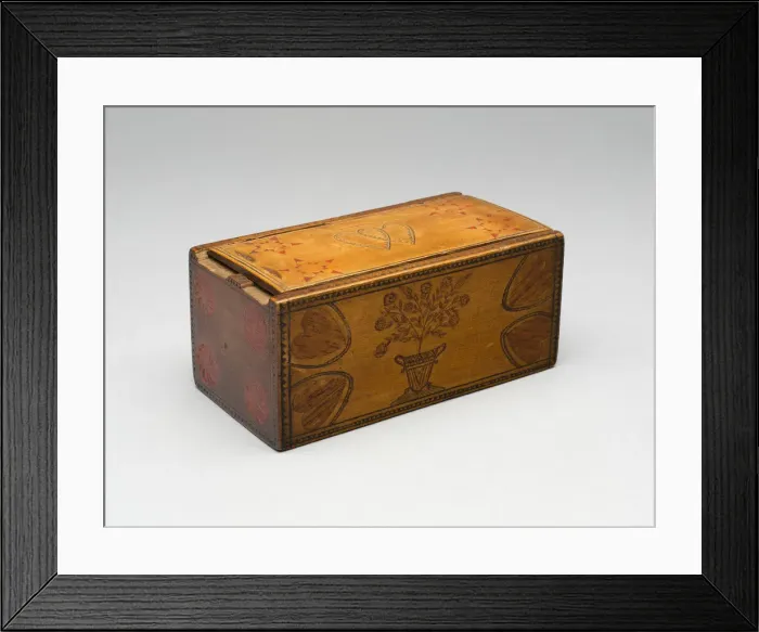 Framed Print : Box with Sliding Lid, c. 1800. Creator: Unknown Framed Print : Box with Sliding Lid, c. 1800. Creator: Unknown