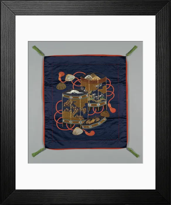 Framed Print : Fukusa (Gift Cover), Japan, late Edo period (1789-1868) / Meiji period (1868-1912), 19th century. Creator: Unknown Framed Print : Fukusa (Gift Cover), Japan, late Edo period (1789-1868) / Meiji period (1868-1912), 19th century. Creator: Unknown