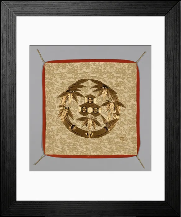 Framed Print : Fukusa (Gift Cover), Japan, Appliqued fabric: Edo period (1615-1868), late 18th century Framed Print : Fukusa (Gift Cover), Japan, Appliqued fabric: Edo period (1615-1868), late 18th century
